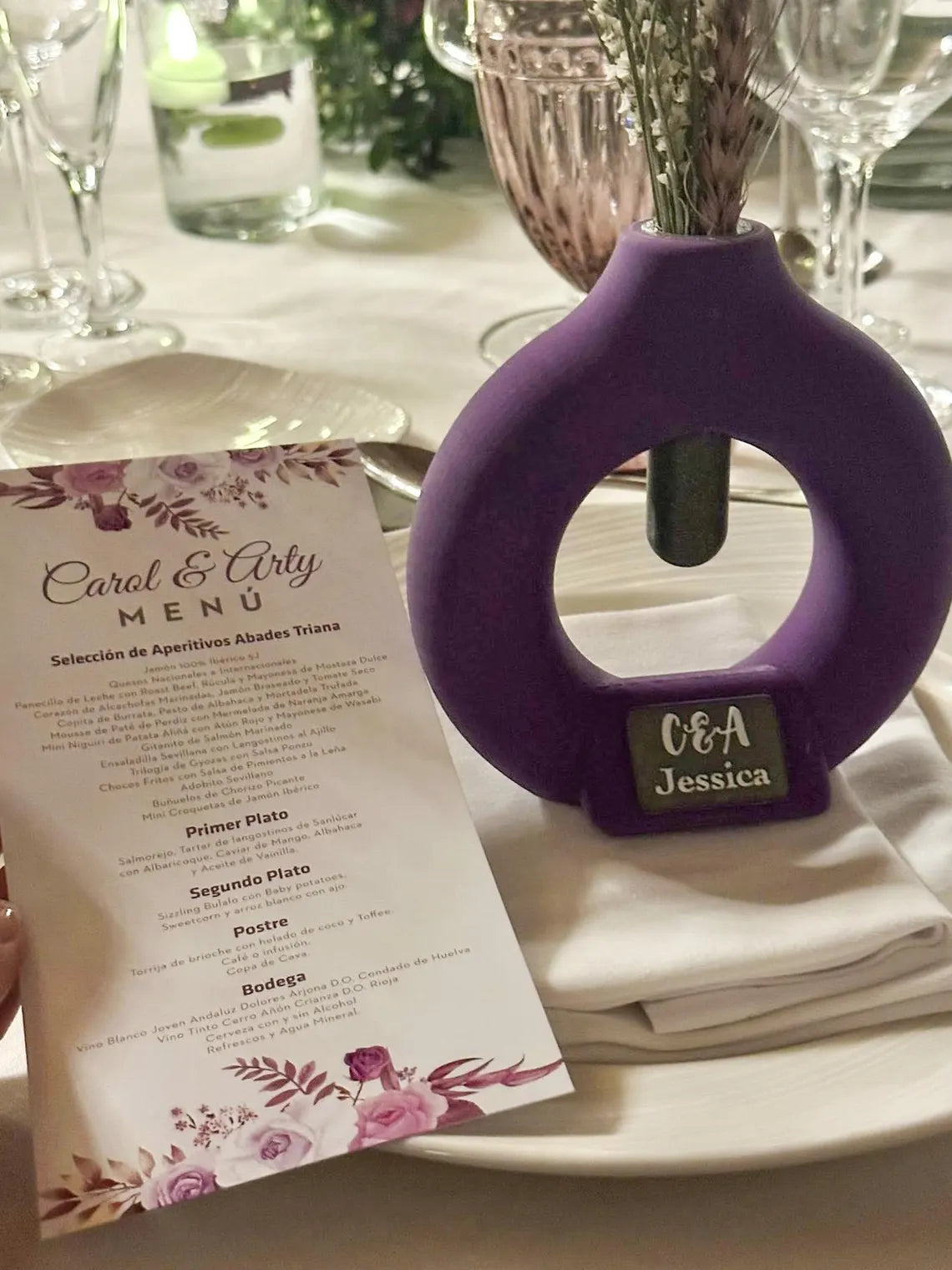 Personalised Wedding Table Vases