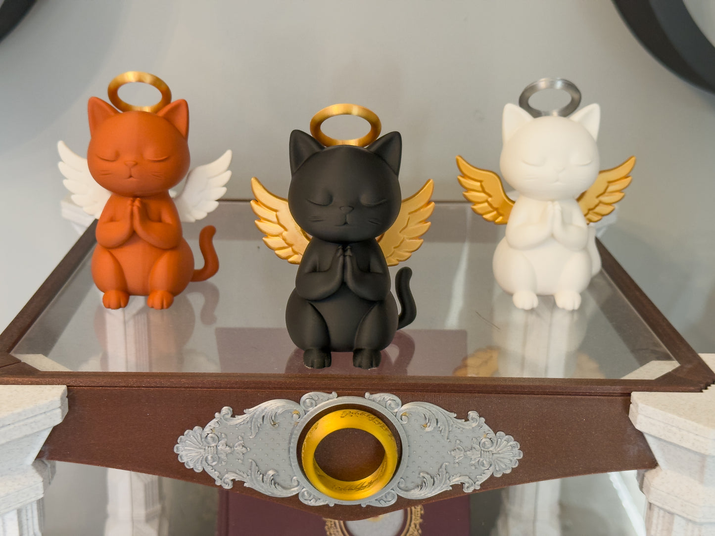 Guardian Angel Cat Sculpture