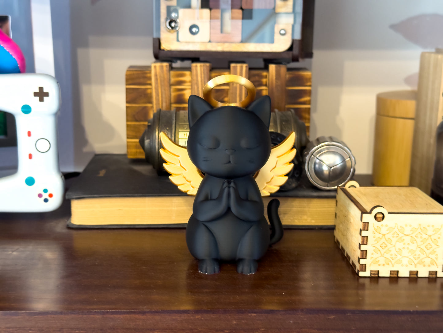 Guardian Angel Cat Sculpture